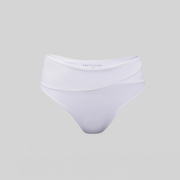 Freda High Panelled Bikini Bottoms Bianco