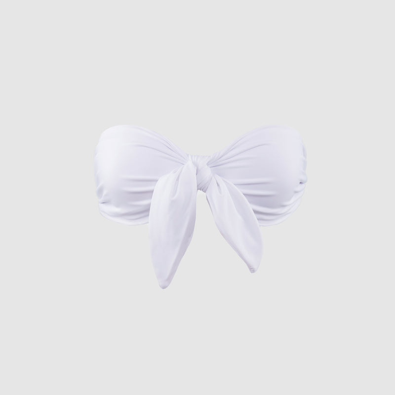 Kiki Bow Bikini Top Bianco