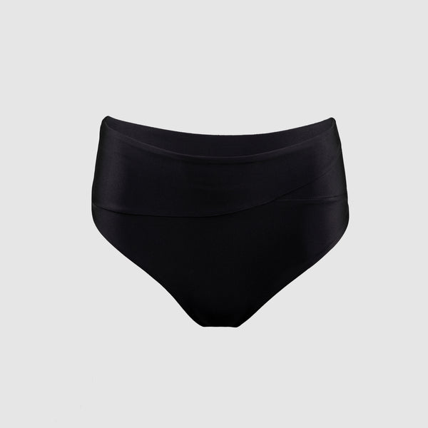 Freda High Panelled Bikini Bottoms Onyx