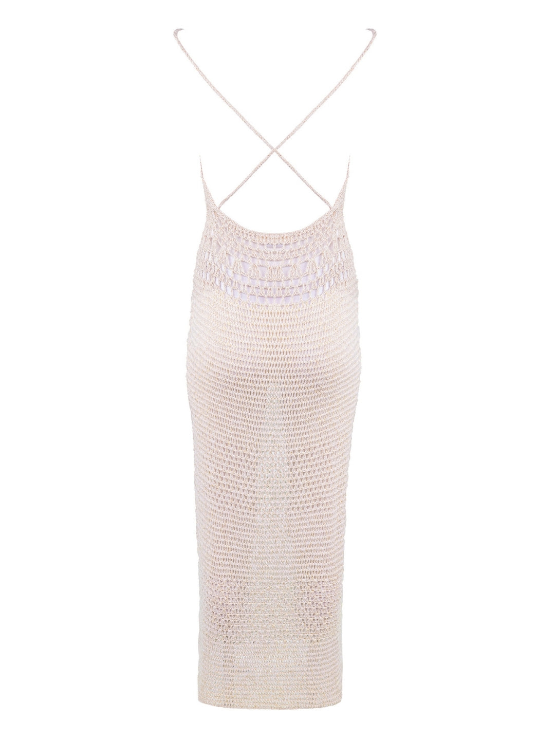 Ayuni Crochet Dress Champagne