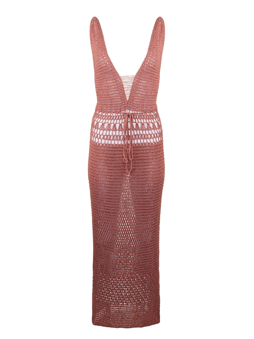 Ayuni Crochet Dress Coral