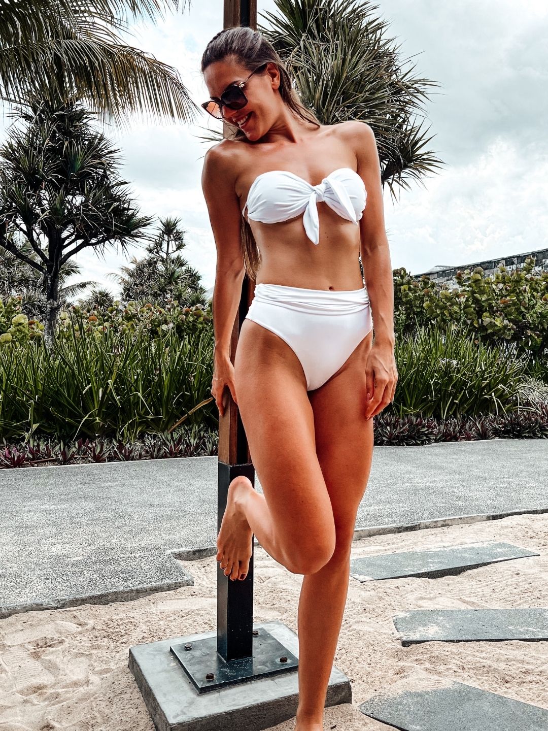 Kiki Bow Bikini Top Bianco